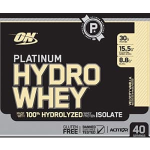 Optimum Nutrition Platinum Hydrowhey Protein Powder, 100% Hydrolyzed Whey Protein Powder, Flavor: for $39 Optimum Nutrition Platinum Hydrowhey Protein Powder, 100% Hydrolyzed Whey Protein Powder, Flavor: for $39