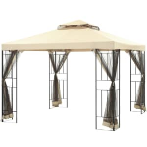 Mainstays Cabin Garden House 10x10-Foot Gazebo for $168 Mainstays Cabin Garden House 10x10-Foot Gazebo for $168