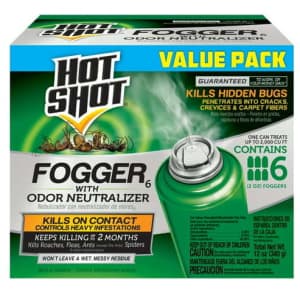 Hot Shot Fogger With Odor Neutralizer 6-Pack for $14 w/ $2.50 Walmart Cash