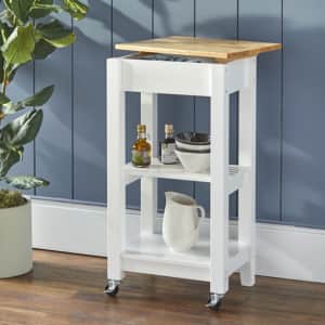 Mainstays Kitchen Island Cart w/ Removable Top for $59