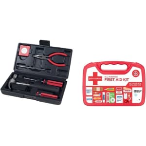 Stalwart 6-Piece Tool Set w/ Johnson & Johnson All-Purpose 160-Piece First Aid Kit for $29