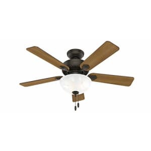 Hunter Fan Hunter Swanson Indoor Ceiling Fan with LED Lights and Pull Chain Control, 44", New Bronze for $96 Hunter Fan Hunter Swanson Indoor Ceiling Fan with LED Lights and Pull Chain Control, 44", New Bronze for $96