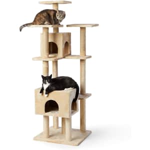 Amazon Basics Large Cat Tree with Cave for $75 Amazon Basics Large Cat Tree with Cave for $75