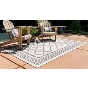 Unique Loom Outdoor Trellis Collection Greek Key Border Geometric Transitional Indoor and Outdoor for $24 Unique Loom Outdoor Trellis Collection Greek Key Border Geometric Transitional Indoor and Outdoor for $24