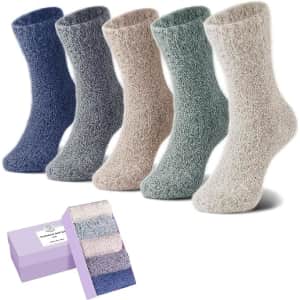 Women's Cozy Socks 5-Pair Pack for $9.85 w/ Prime