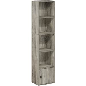 Furinno Luder 5-Tier Shelf Bookcase w/ 1-Door Storage Cabinet for $42