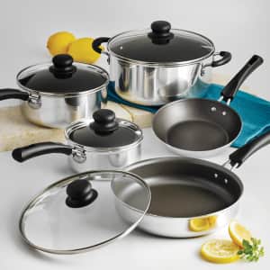Tramontina 9-Piece Simple Cooking Nonstick Cookware Set for $20