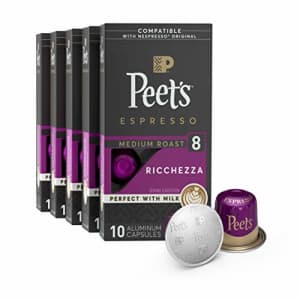 Peet's Coffee Espresso Capsules Ricchezza, Intensity 8, 50 Count Single Cup Coffee Pods Compatible for $26