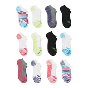 Hanes girls Cool Comfort Ankle Multipack fashion liner socks, Banded Assorted, Small US for $9