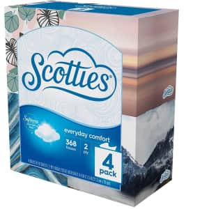 Scotties Everyday Comfort Facial Tissues 4-Pack for $4 Scotties Everyday Comfort Facial Tissues 4-Pack for $4