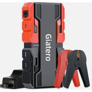 Giatero 3-in-1 Jump Starter, Power Bank, and Flashlight for $25