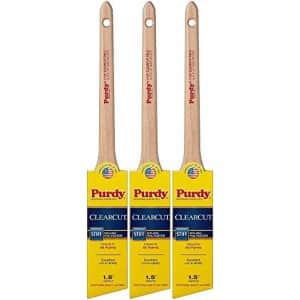 Purdy 144080115 Clearcut Series Dale Angular Trim Paint Brush, 1-1/2 inch - 3 Pack for $39