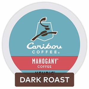Caribou Coffee Mahogany, Single-Serve Keurig K-Cup Pods, Dark Roast Coffee, 24 Count for $25