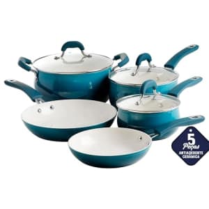 Oster Corbett Forged Aluminum Cookware Set with Ceramic Non-Stick-Induction Base-Soft Touch for $89