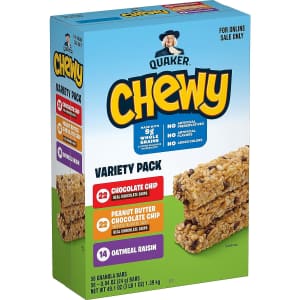 Quaker Chewy Granola Bar 3-Flavor Variety Pack for $12 via Sub & Save