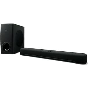 Certified Refurb Yamaha 2.1Ch Compact Sound Bar System for $94
