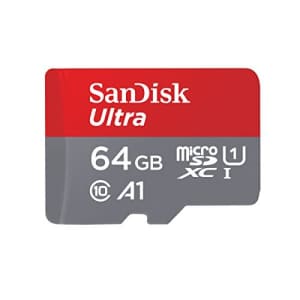 SanDisk Ultra microSD UHS-I Card 64GB, 120MB/s R for $7