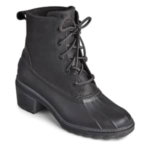 Sperry Women's Saltwater Heel Leather Duck Boots for $61 Sperry Women's Saltwater Heel Leather Duck Boots for $61