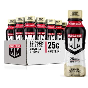 Muscle Milk Genuine Protein Shake 11-oz. Bottle 12-Pack for $16 via Sub & Save