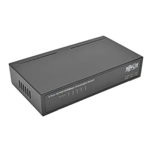 Tripp Lite 5-Port Gigabit Ethernet Switch, Desktop, Metal, Unmanaged Network Switch 10/100/1000 for $46