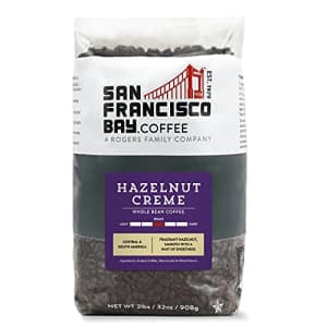SAN FRANCISCO BAY SF Bay Coffee Crme Whole Bean 2LB Flavored Medium Roast, Hazelnut, 2 Pound (Pack for $22