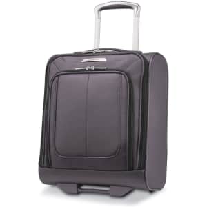 Samsonite Solyte DLX Softside Underseater Luggage. It's $105 at Amazon direct.