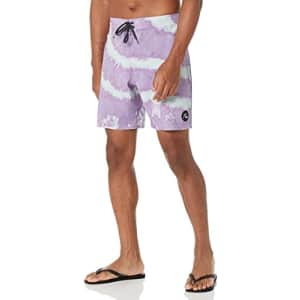 Quiksilver Men's Standard Surfsilk Piped 18 Boardshort Swim Trunk Bathing Suit, Dusty Orchid, 33 for $25