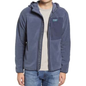 L.L.Bean Men's Mountain Classic Recycled Fleece Hooded Jacket for $40