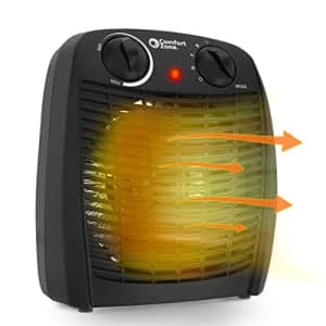Comfort Zone CZ45E Personal Heater, 1500W with Adjustable Thermostat, Energy Saving, with Overheat for $29
