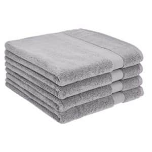 AmazonBasics Dual Performance Bath Towel - 4-Pack, Silver Sheen for $45