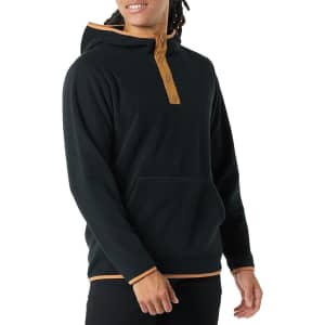 Amazon Essentials Men's Snap-Front Hooded Polar Fleece Jacket for $18