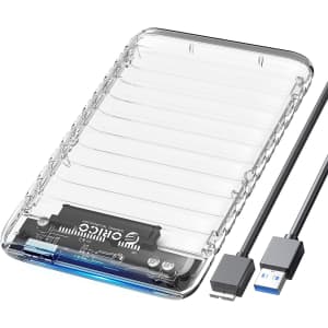 Orico 2.5" USB 3.0 to SATA III External Hard Drive Enclosure for $6