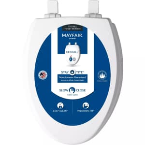 Mayfair by Bemis Kendall Enameled Wood Toilet Seat for $17