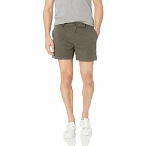 Goodthreads Men's Slim-Fit 5" Inseam Flat-Front Comfort Stretch Chino Shorts, -eiffel tower, 28 for $20