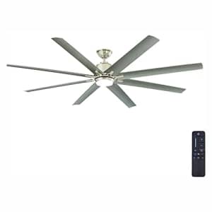 Home Decorators Collection Kensgrove 72 in. LED Indoor/Outdoor Brushed Nickel Ceiling Fan for $258