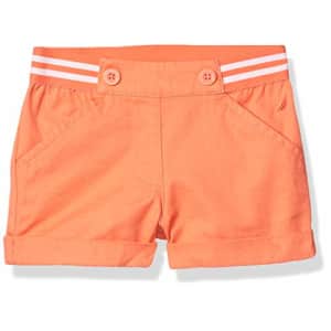 Nautica Girls' Solid Woven Short, Trans Hot Coral, L12/14 for $14 Nautica Girls' Solid Woven Short, Trans Hot Coral, L12/14 for $14