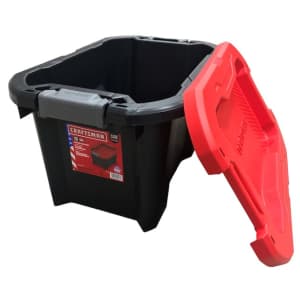 Craftsman 10-Gal. Tote w/ Latching Lid for $16 or four at $14 each