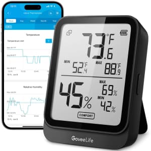 GoveeLife Hygrometer Thermometer 2-Pack for $18