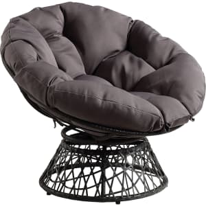 OSP Home Furnishings Wicker Papasan Chair w/ 360-Degree Swivel for $126 OSP Home Furnishings Wicker Papasan Chair w/ 360-Degree Swivel for $126