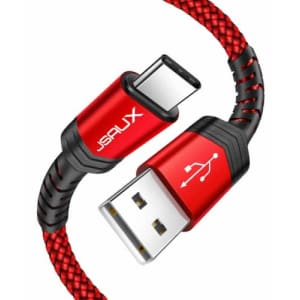 Jsaux 7-Foot USB 2.0 to USB Type-C Braided Cable 2-Pack for $6 Jsaux 7-Foot USB 2.0 to USB Type-C Braided Cable 2-Pack for $6