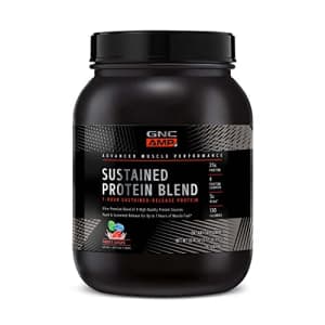 GNC AMP Sustained Protein Blend| Targeted Muscle Building and Exercise Formula | 4 Protein Sources for $22