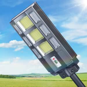 Okpro 120W LED Solar Powered Street Light for $40