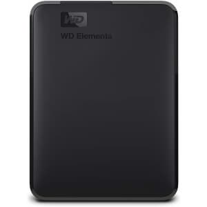WD Elements 1TB USB 3.0 Portable Hard Drive for $25