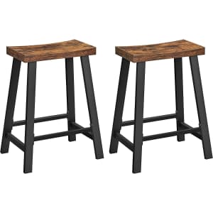 Vasagle 24" Curved Seat Bar Stool 2-Pack for $80