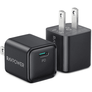 RAVPower 20W USB C PD Wall Charger 2-Pack for $9 RAVPower 20W USB C PD Wall Charger 2-Pack for $9