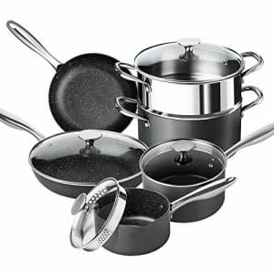 MICHELANGELO Pots and Pans Set Nonstick, Pro. Series Nonstick Hard Anodized Cookware Sets with for $120