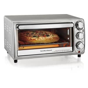 Hamilton Beach 4-Slice Countertop Toaster Oven with Bake Pan, Stainless Steel (31143) for $69