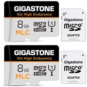 [10x High Endurance] Gigastone Industrial 8GB 2-Pack MLC Micro SD Card, Full HD Video Recording, for $15