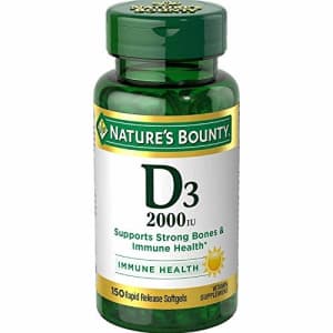 Nature's Bounty Vitamin D3 2000 IU Softgels 150 ea for $7