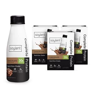 Soylent Chocolate Protein Shake, 30g Complete Protein, Vegan, Dairy Free and 0g Sugar, Ready to for $46